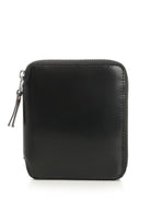 Comme Des Garcons Wallet Zip Around Wallet "Mirror" - Silver