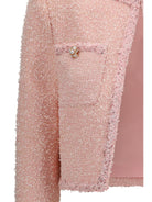 Self-Portrait Bouclé Jacket - Pink