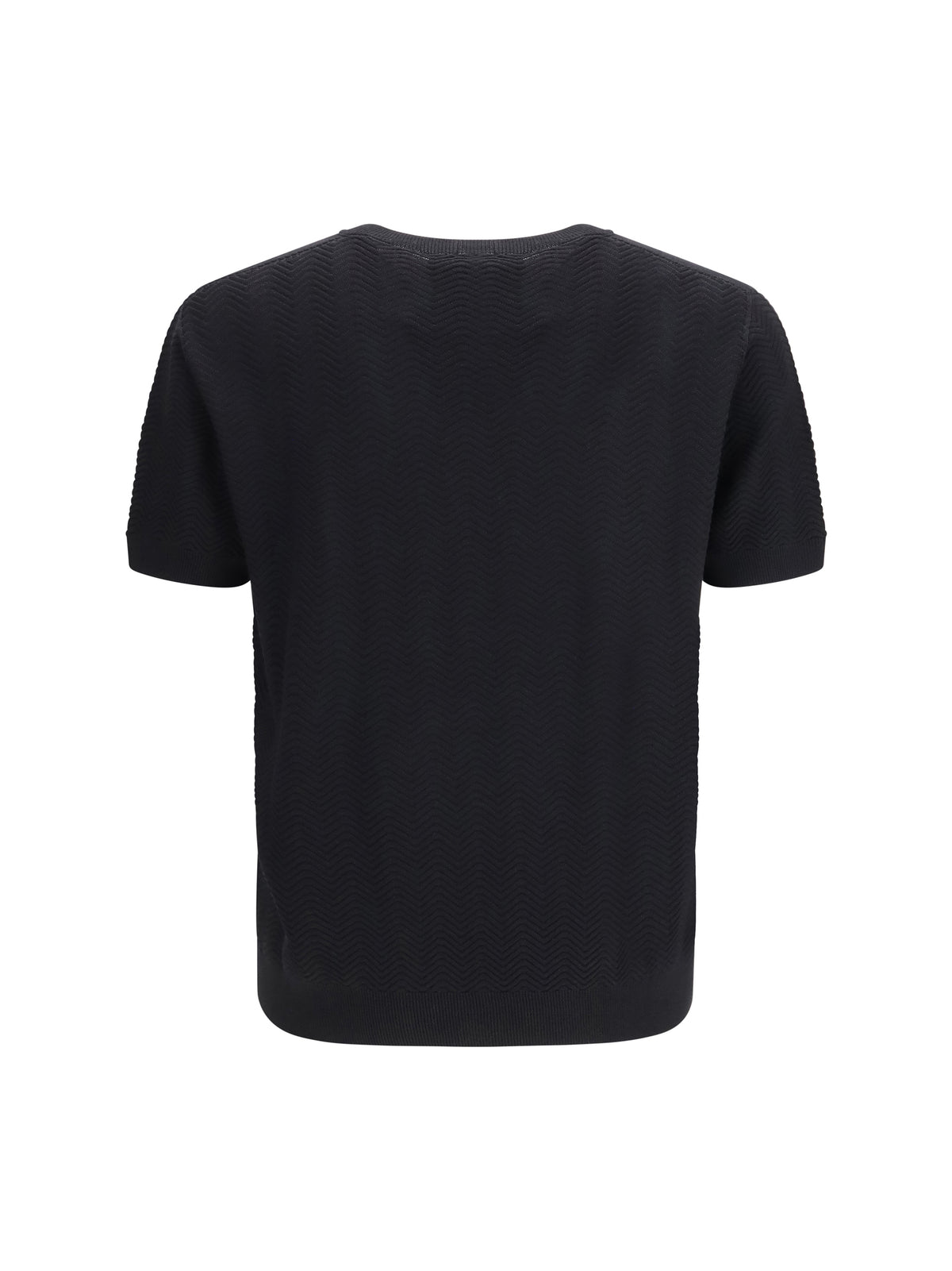 Giorgio Armani Short-sleeved cotton and silk Sweater - Black