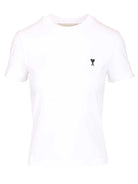 Ami "Ami De Coeur" Round Neck T-Shirt - White