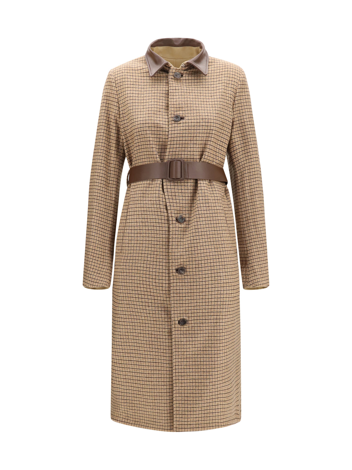 Jacob Cohen Reversible cotton gabardine and cashmere Pied-de-Poule Trench Coat - D90
