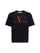 Valentino T-shirt with a “Made in Valentino” print - Black/Red