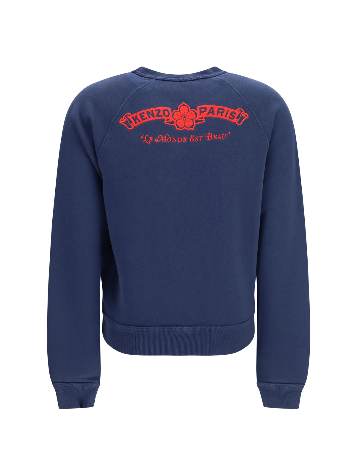 Kenzo Kenzo Paris Emblem embroidered cotton Sweatshirt - Blue Black