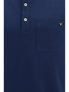 Valentino Cotton piqué Polo with VLogo - Indaco