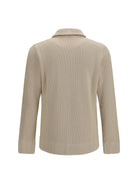 Maison Margiela Cotton zip-up Sweater - Ecru