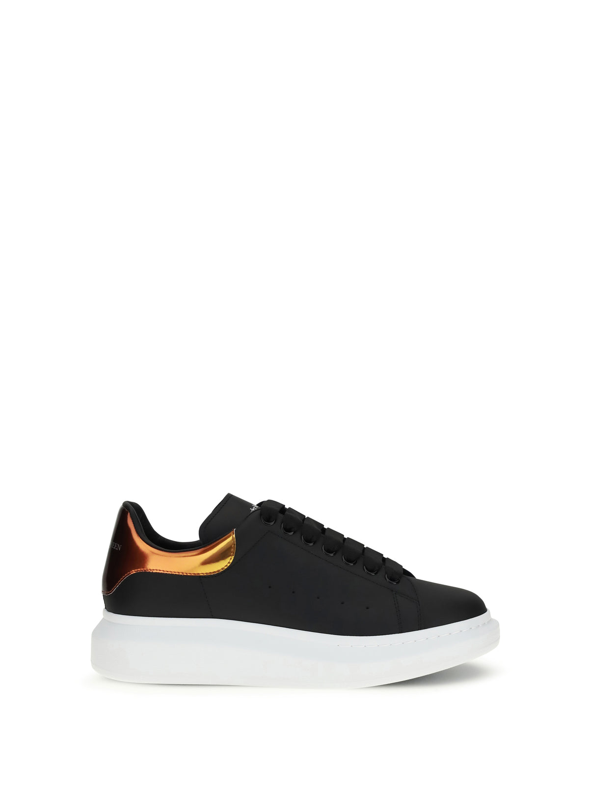 Alexander McQueen Leather Sneakers - Black/Orange