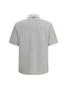 Thom Browne Short-sleeve Polo with chest pocket - Pale Grey