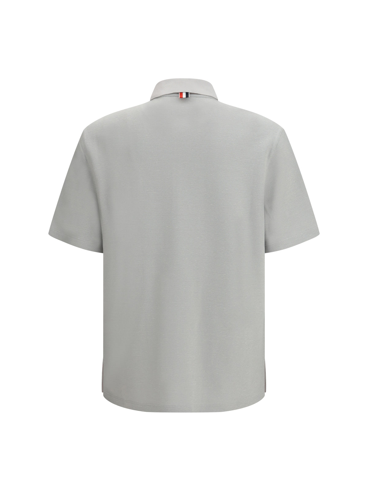 Thom Browne Short-sleeve Polo with chest pocket - Pale Grey