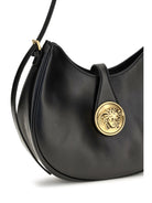 Versace Small Emblème Hobo lambskin Shoulder Bag - Black/Gold
