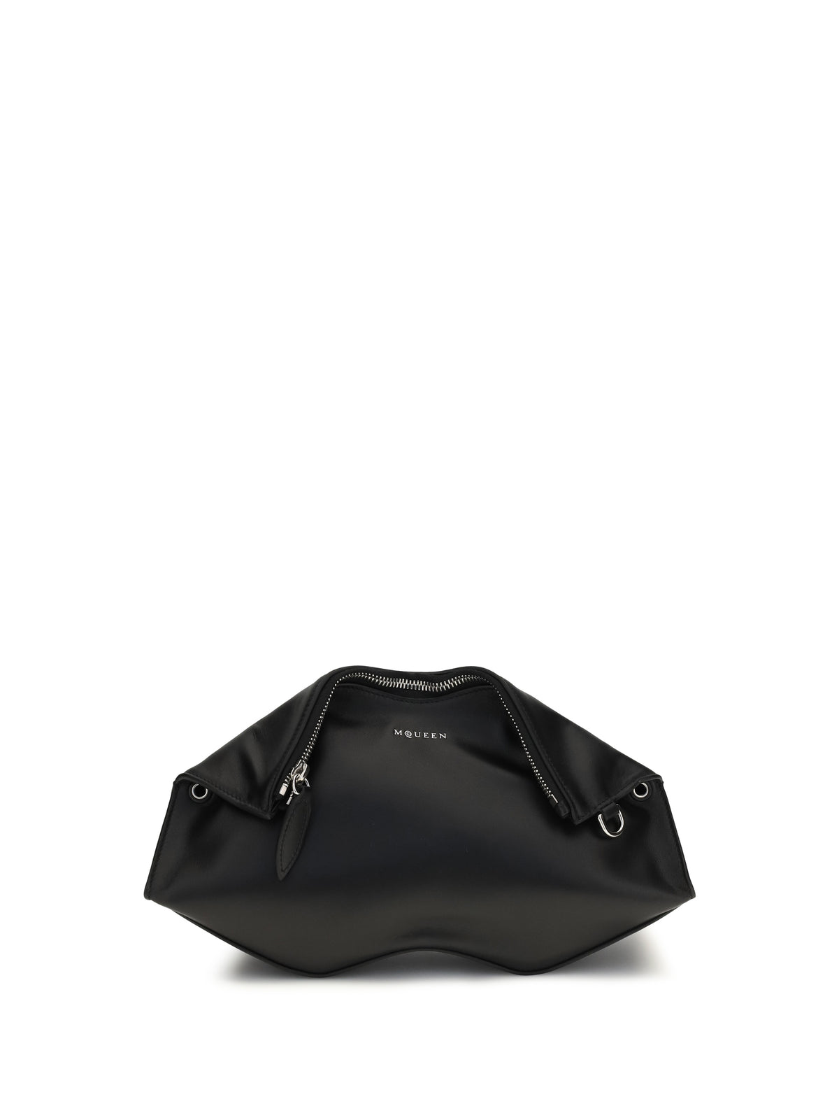 Alexander McQueen Manta Clutch - Black/Silver