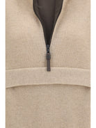 Brunello Cucinelli Cashmere half-zip Sweater - Camel