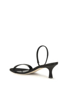 The Row Ella satin Slingback Sandals - Black