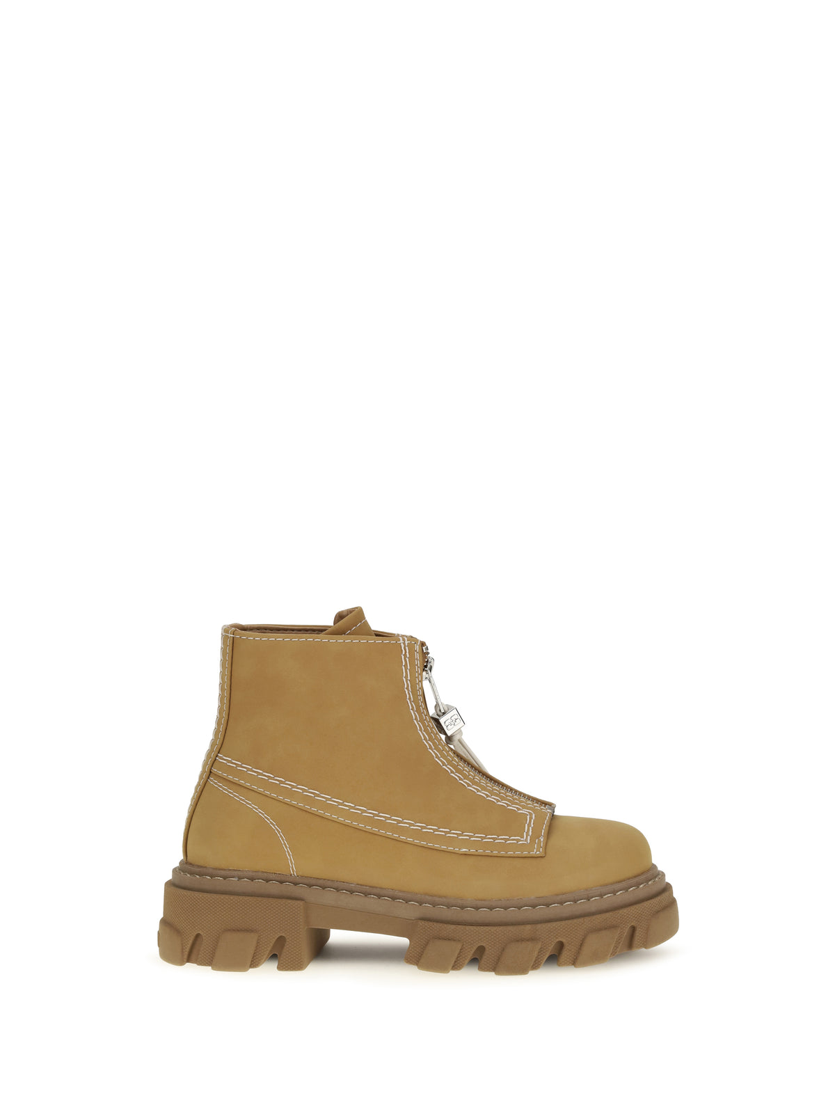 Ganni Cleated Boots - Brown Sugar