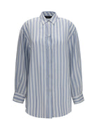 Gucci Baiadera silk jacquard Shirt - Azure/White/Mc
