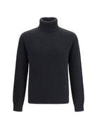Ami Paris Embroidered logo high-neck Sweater - Noir