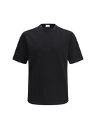 Saint Laurent Cotton jersey T-shirt with embroidered logo - Black