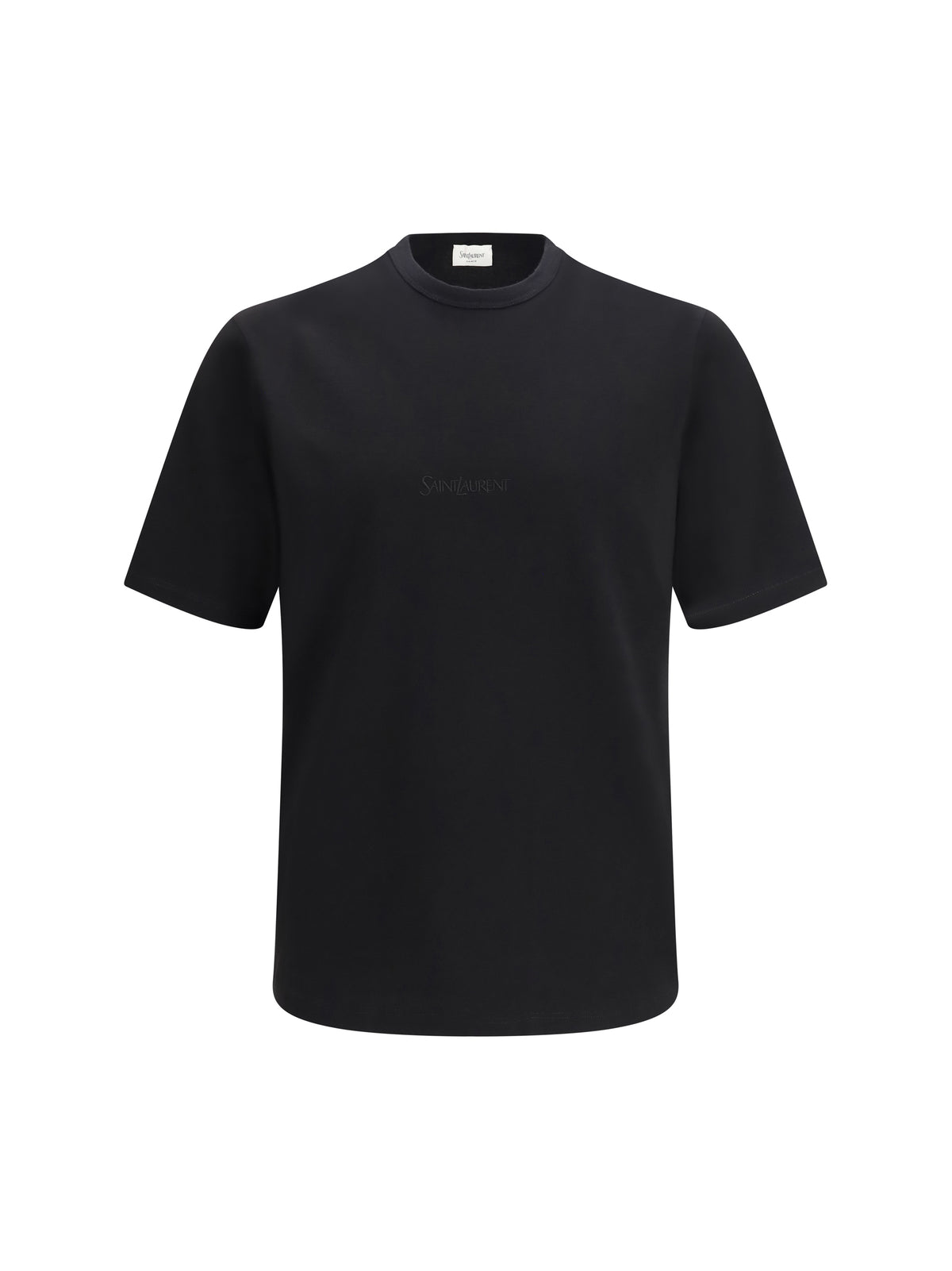 Saint Laurent Cotton jersey T-shirt with embroidered logo - Black