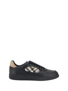 Burberry Leather Sneakers - Black/Sand Ip Chk