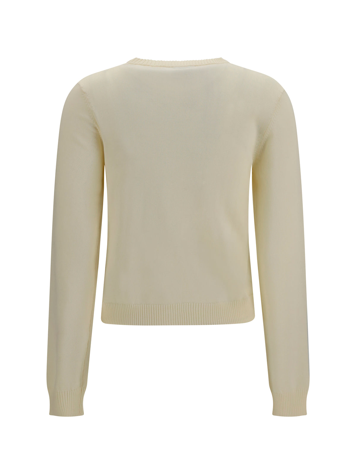 Ganni Diamond-pattern Cardigan - Egret