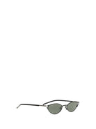 Alexander McQueen Slim cat-eye Sunglasses with T-Bar - Black/Smoke