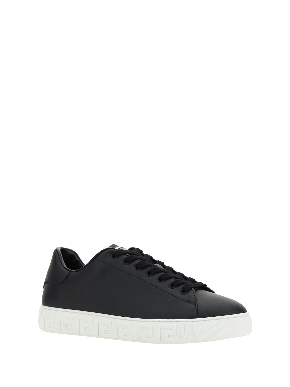 Versace Leather Sneakers - Black