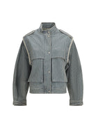 Marant Étoile Edany cotton twill Jacket - Blue/White