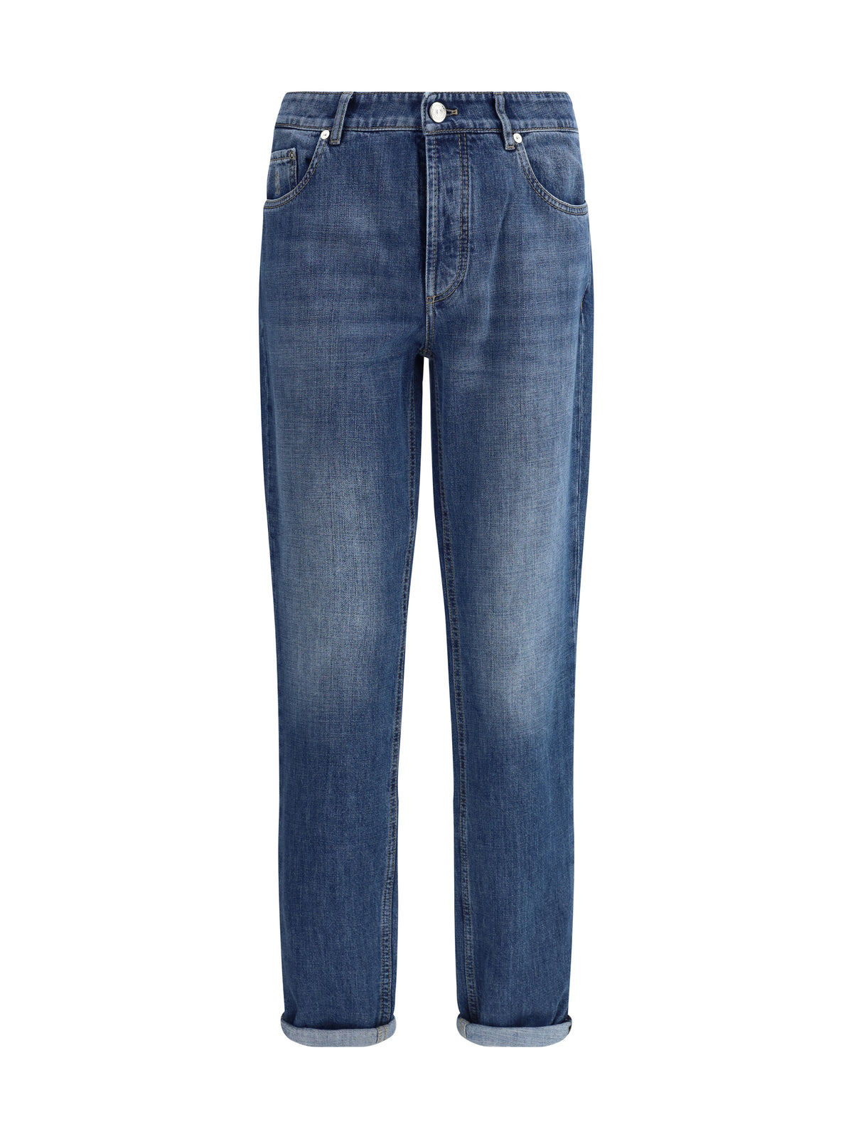 Brunello Cucinelli Cuffed Jeans - Denim Medium Old