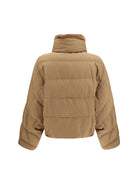 Brunello Cucinelli Padded Jacket with shearling collar - Hazelnut