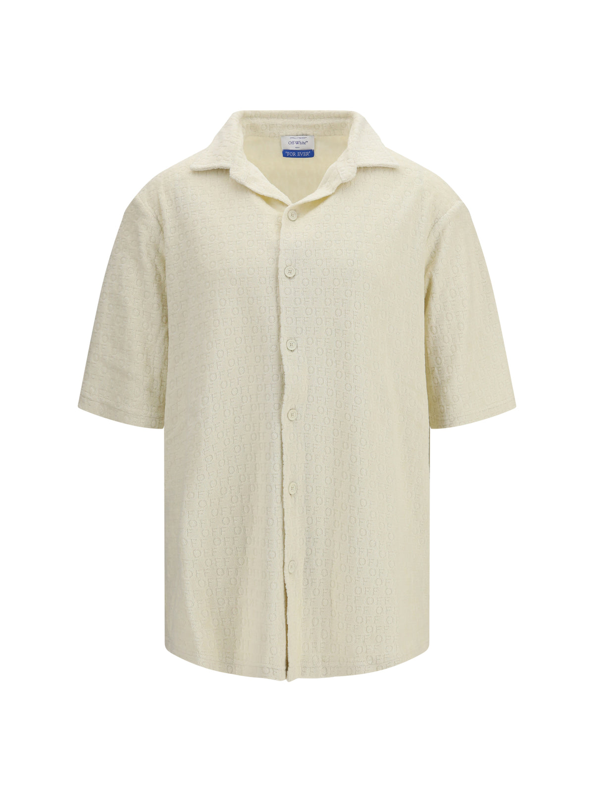 Off-White Off Terry Bowling Shirt - Cream-No Color