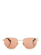 Bottega Veneta "Split Panthos" Sunglasses - Gold