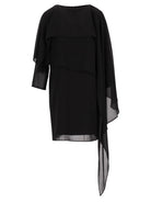 Mm6 Maison Margiela Black Chiffon Minidress