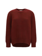 The Row Parth cashmere Sweater - Burgundy Melange