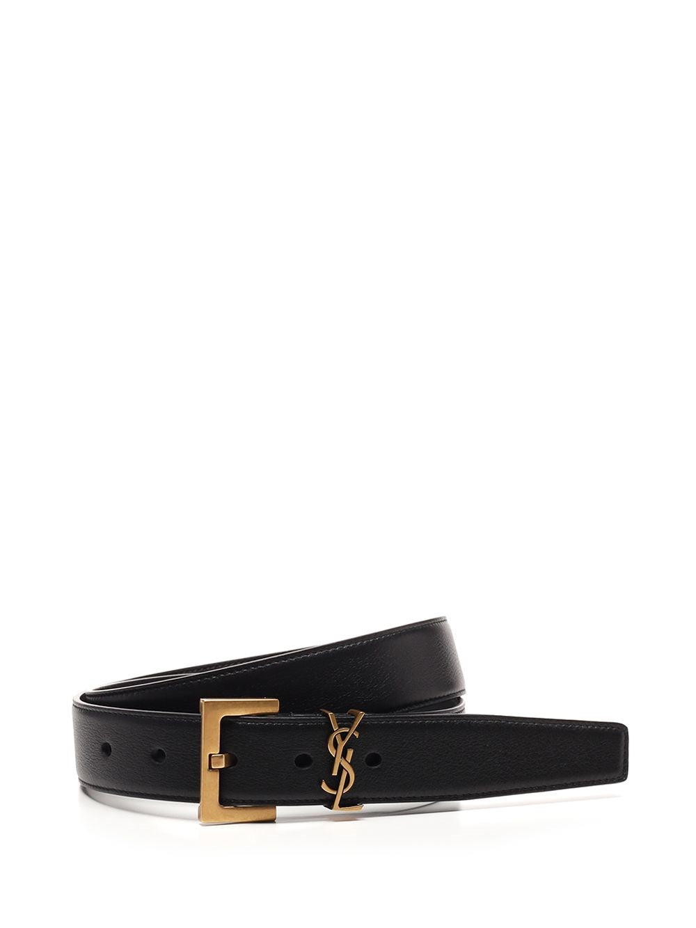 Saint Laurent "Ysl" Buckle Belt - Black