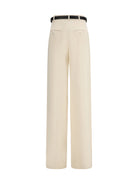 Max Mara Studio Elegant Pants with belt - Beige