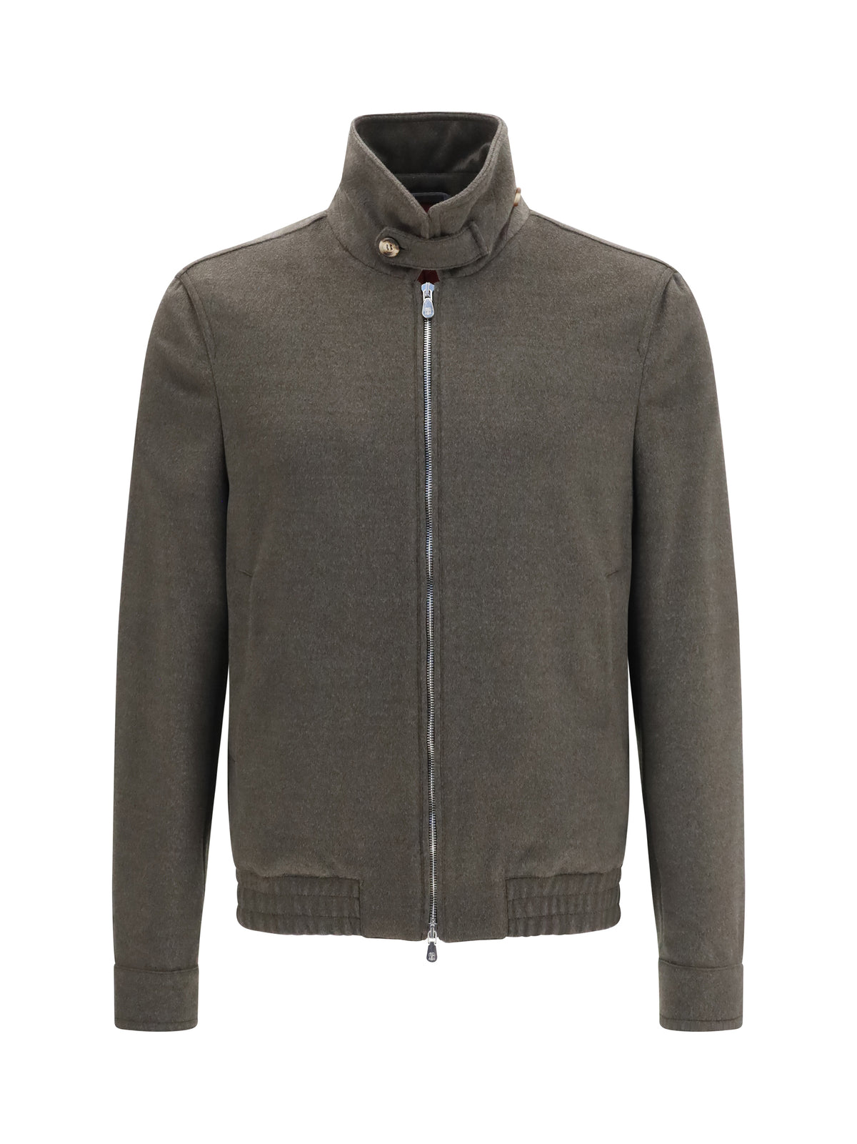 Brunello Cucinelli Wool zip Jacket with high collar - C014