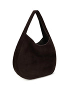 Loewe Roomy suede calfskin Hobo Shoulder Bag - Dark Brown