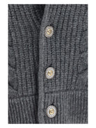 Versace Knitted button Cardigan - Anthracite