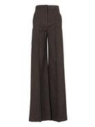 Max Mara Denim Effect Wool Trousers - Brown