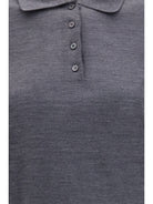 Golden Goose Long sleeve merino wool Polo - Anthracite