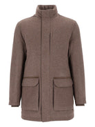 Corneliani Wool And Cashmere Caban - Beige
