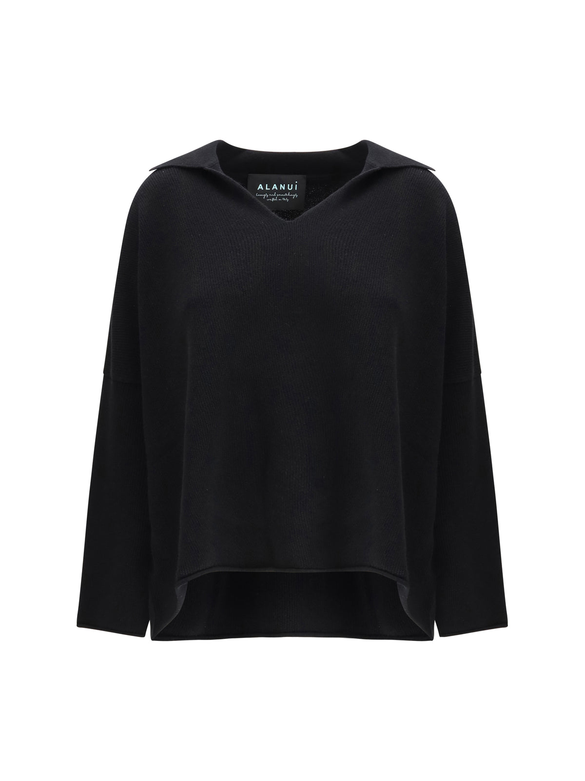 Alanui Sweater with polo collar - Black