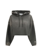 Golden Goose Cropped Hoodie - Charcoal
