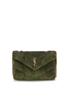 Saint Laurent LouLou Puffer Toy suede Shoulder Bag - New Juniper