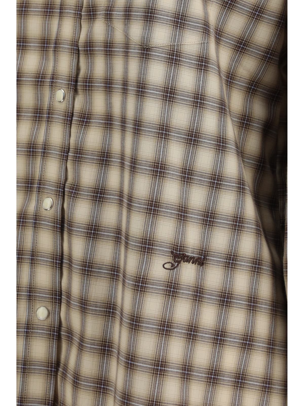 Ganni Check fannel Shirt - Oyster Gray