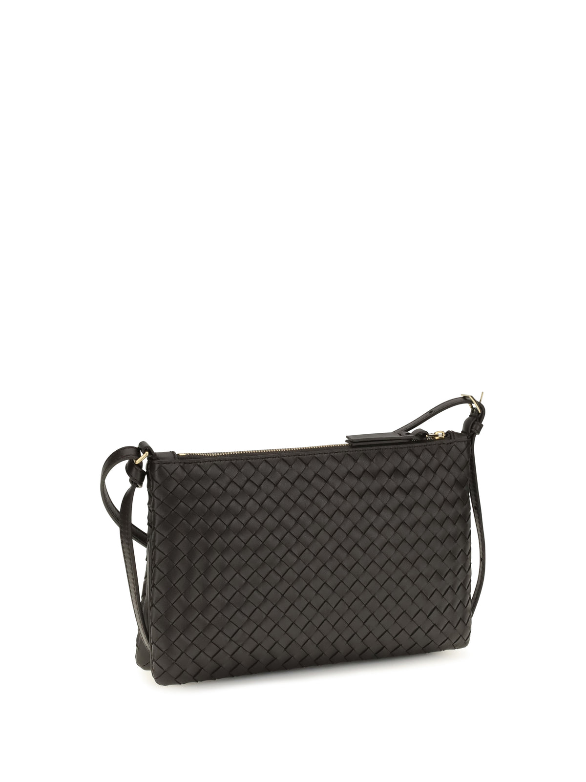 Bottega Veneta Intrecciato Shoulder Bag - Espresso-Brass V