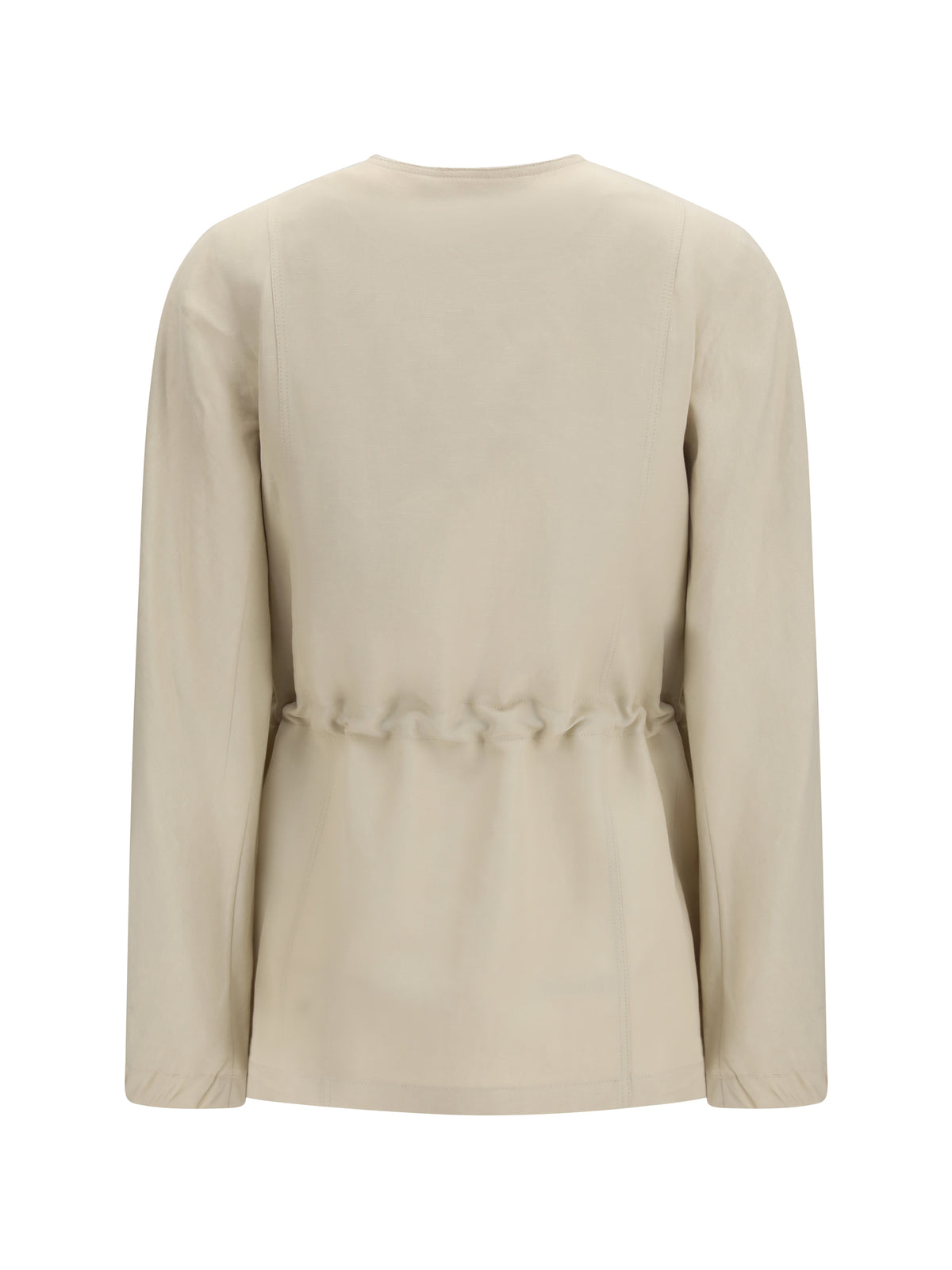 Max Mara Carezza Jacket in linen and silk blend - Beige