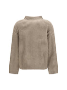 Brunello Cucinelli Cashmere and wool turtleneck Sweater - Noce