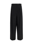 GCDS Wide-leg tailored Pants - Black/Black
