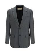 Valentino Single-breasted wool and mohair Jacket - 642 Raven