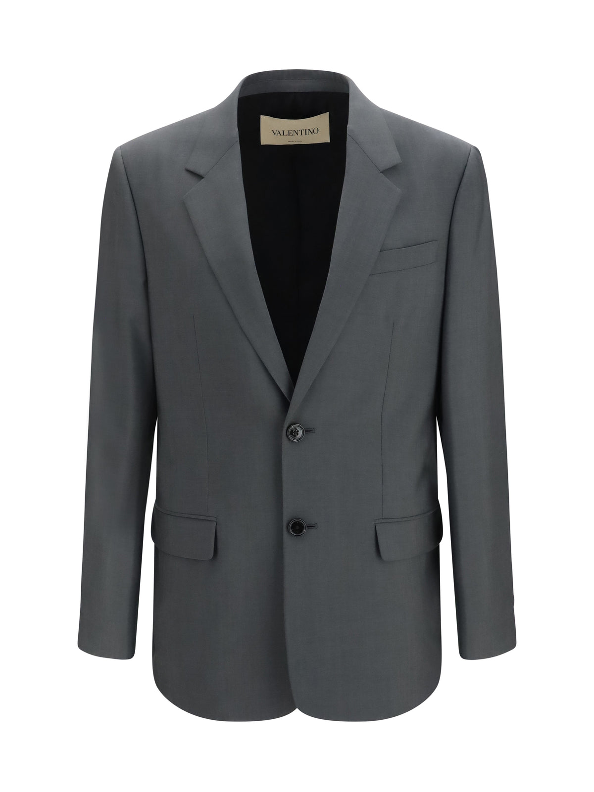 Valentino Single-breasted wool and mohair Jacket - 642 Raven